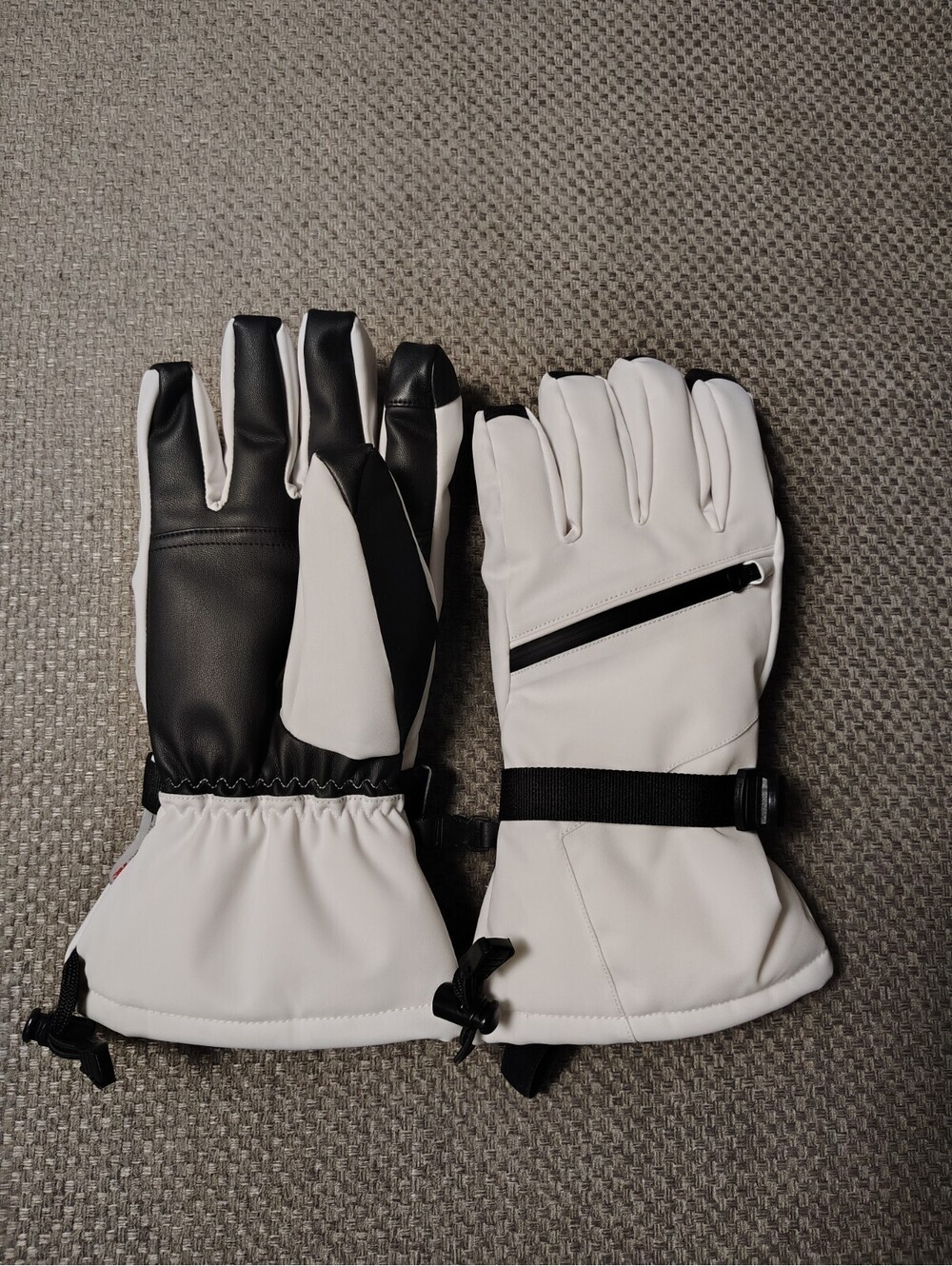 3M Thinsulate Ski Gloves Waterproof White Black Winter Snowboard Mittens Unisex